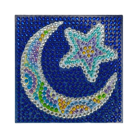 Moon & Star Acrylic Magnet - Diamond Art Kit