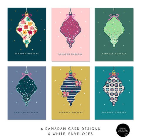 Lantern Ramadan Mubarak Cards (Set of 6)