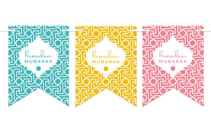 Ramadan Mubarak Geometric Banner