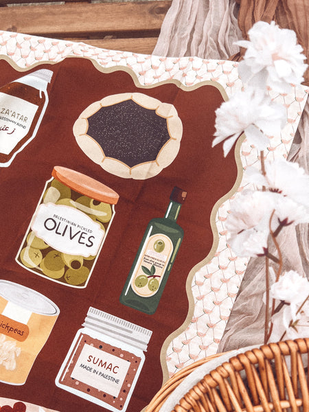 Palestine Cuisine Tea Towel