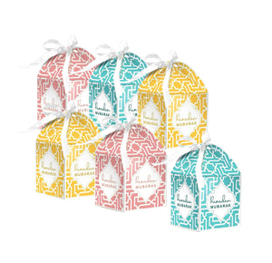 Ramadan Mubarak Favour Gift Boxes - Pastels