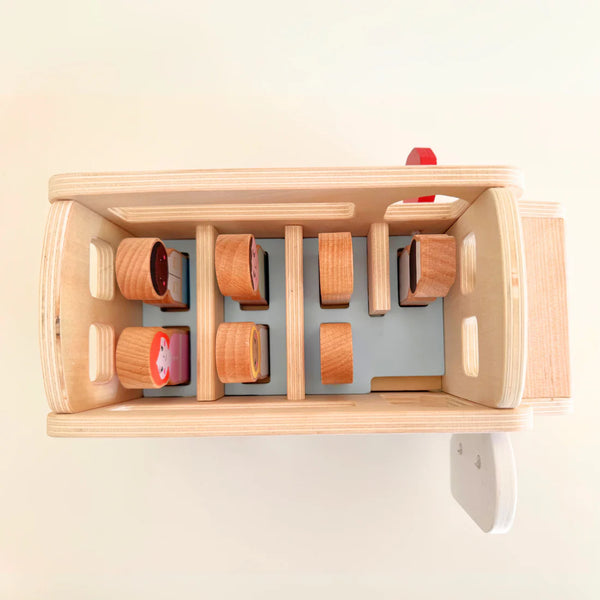Wooden Busy School Bus