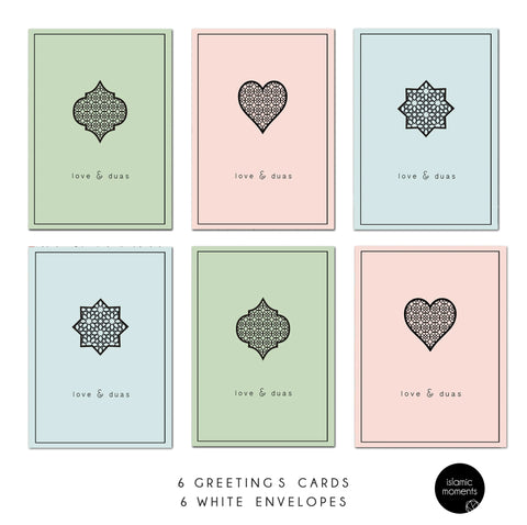 Love & Duas Cards (Set of 6)