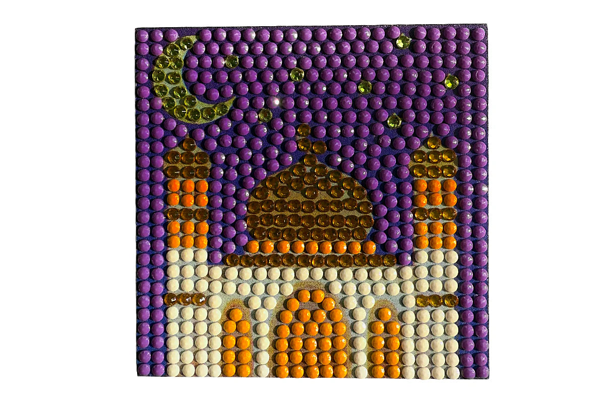 Moonlit Masjid Acrylic Magnet - Diamond Art Kit