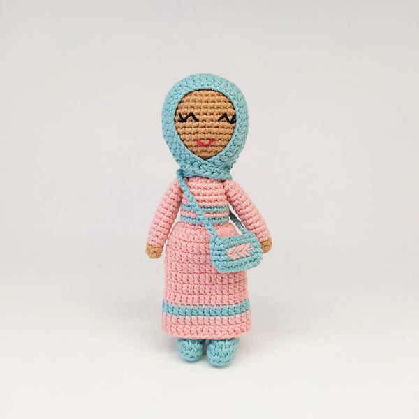 Mini Hijab Doll with Purse Light Pink