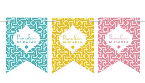 Ramadan Mubarak Geometric Banner