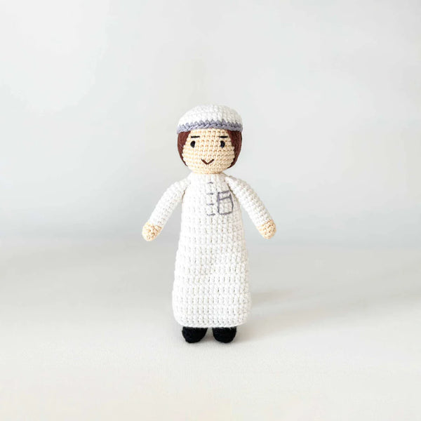 Mini Boy Dolls White Thobe