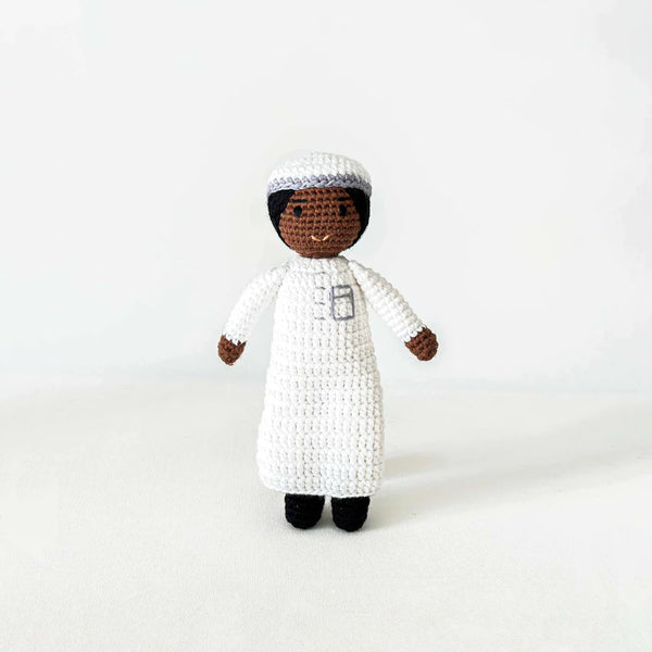 Mini Boy Dolls White Thobe