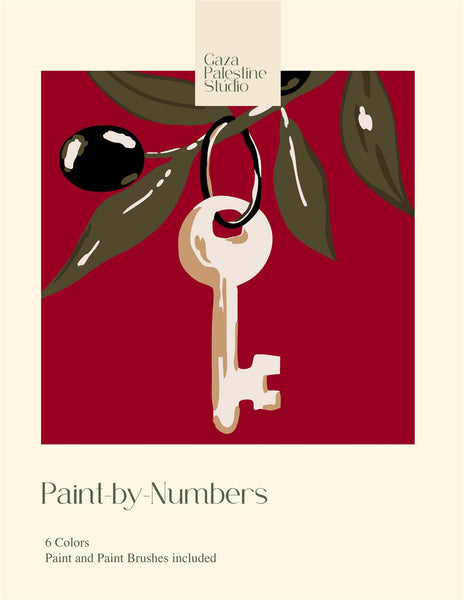 Palestinian Key & Olive Branch Paint-by-Number