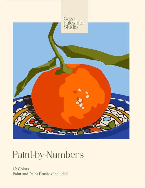 Palestine Orange & Ceramic Bowl Paint-by-Number