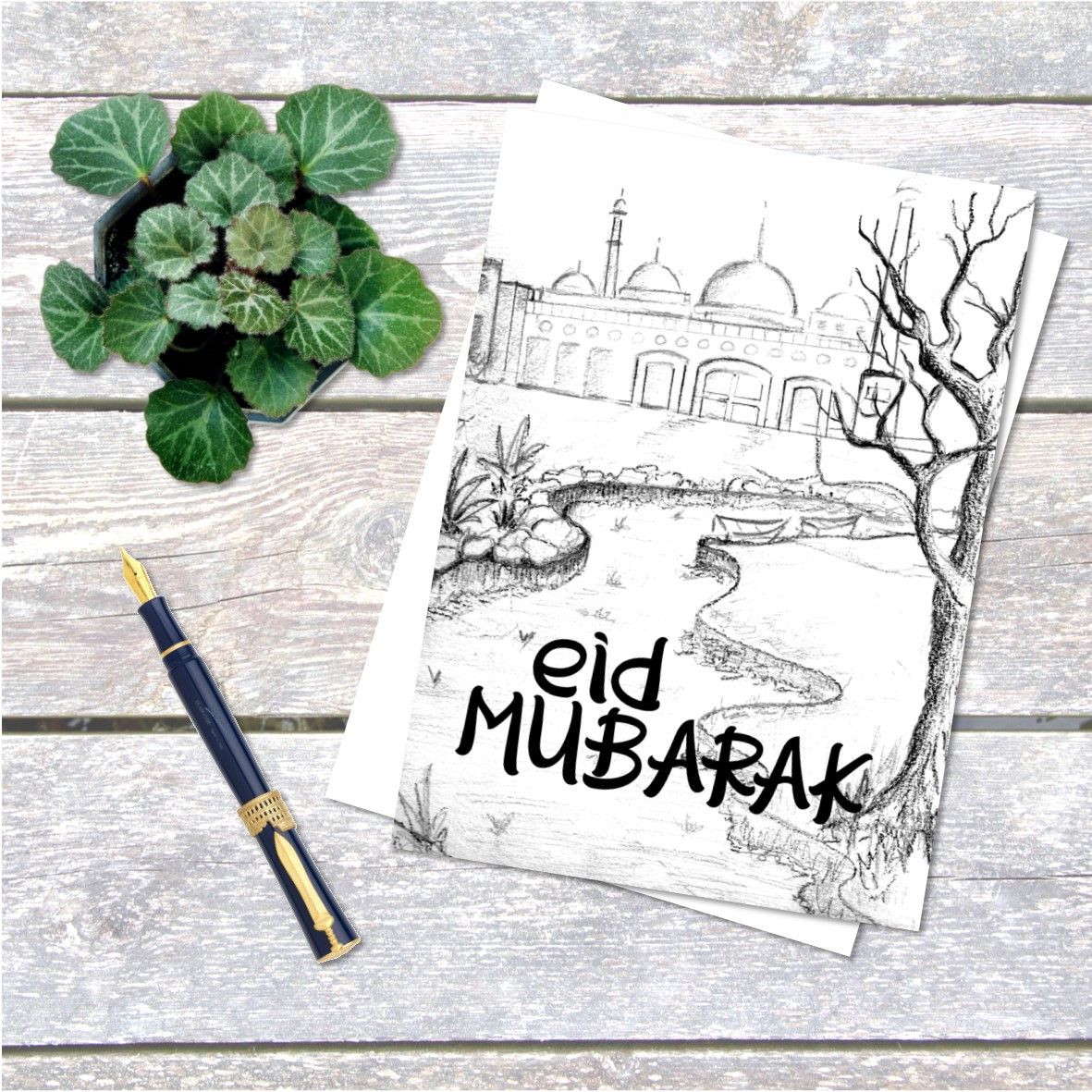 Color Me In Eid Cards (Pack of 4)