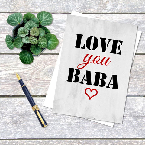 Love you Baba Card