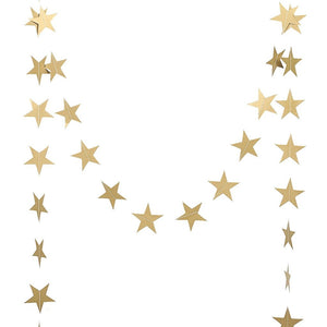 Metallic Gold Star Garland