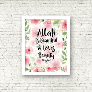 Allah loves Beauty Print