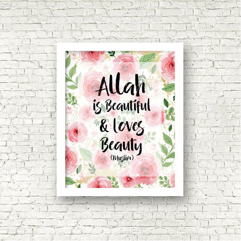 Allah loves Beauty Print