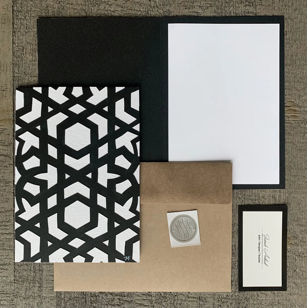 Black & White Geometric Handmade Card