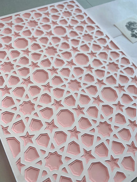 Pink Geometric Handmade Card
