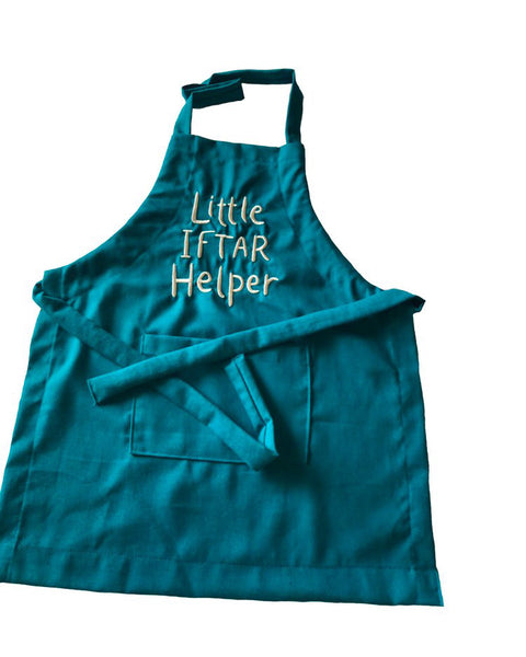 Kid's Iftar Helper Apron (Age 8-12) Select from 7 Colors!