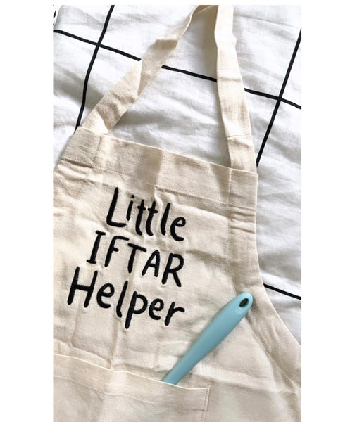 Kid's Iftar Helper Apron (Age 8-12) Select from 7 Colors!